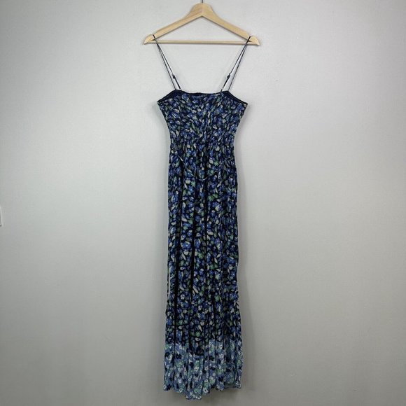 Free People Little Of Your Love Jumpsuit Size Small Floral Blue Wide Leg BNWT - Picture 10 of 14